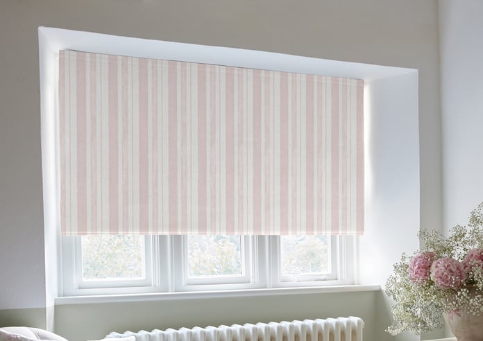 Shabby Chic by Rachel Ashwell Watercolour Stripe, Blush - Roman Blind - Image 5